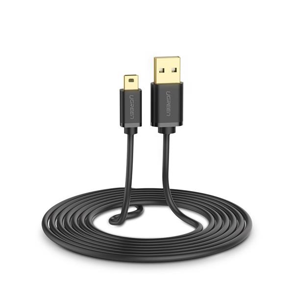 Ugreen kabel przewód USB - mini USB 480 Mbps 1 m czarny (US132 10355)-3122625