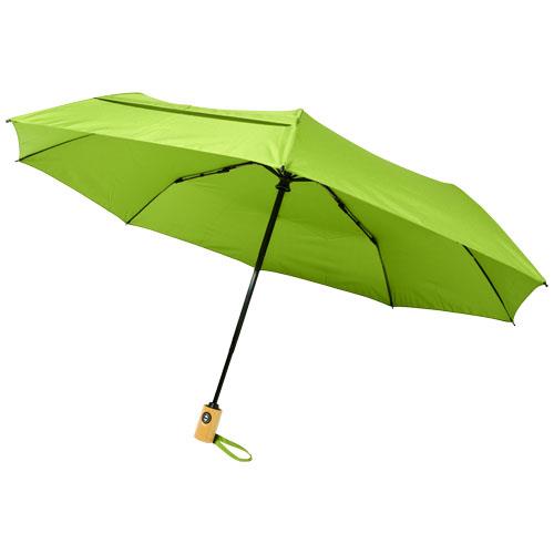 Składany, automatycznie otwierany/zamykany parasol Bo 21” wykonany z plastiku PET z recyklingu-2311751
