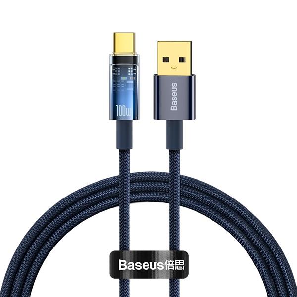 Baseus Explorer Series kabel przewód USB – USB Typ C 100W 1m niebieski (CATS000203)-2388060