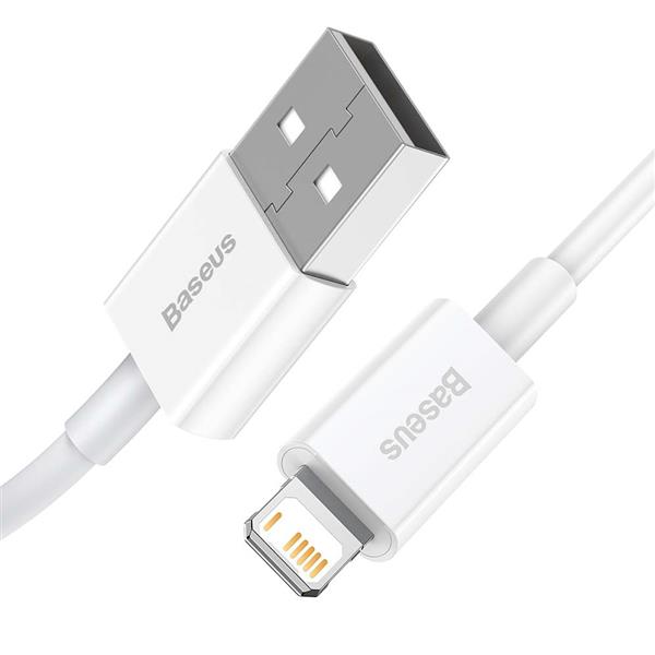 Baseus kabel Superior USB - Lightning 2,0 m 2,4A biały-2066519