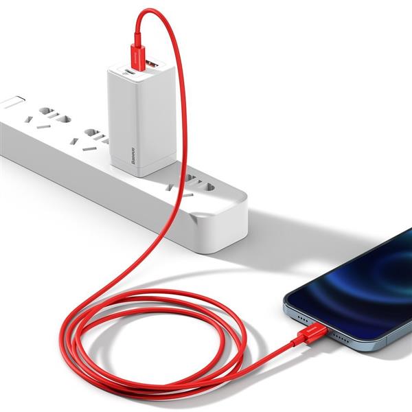 Baseus Superior kabel USB Typ C - Lightning do szybkiego ładowania Power Delivery 20 W 1 m czerwony (CATLYS-A09)-2194015