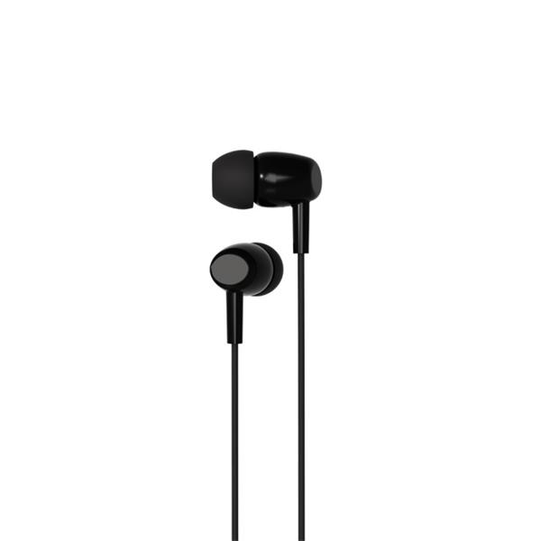XO Słuchawki przewodowe EP50 jack 3,5mm dokanałowe czarne 1szt-2992193