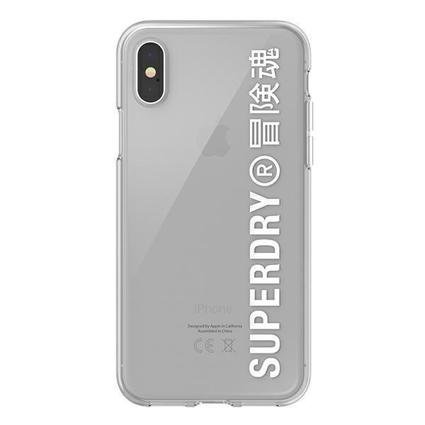Etui SuperDry Snap na iPhone X/Xs Clear Case - białe 41576-2285138