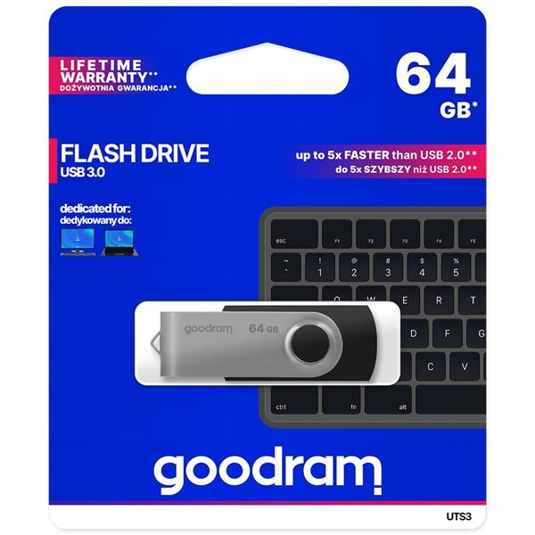 Goodram pendrive 64GB USB 3.0 Twister czarny-2095052