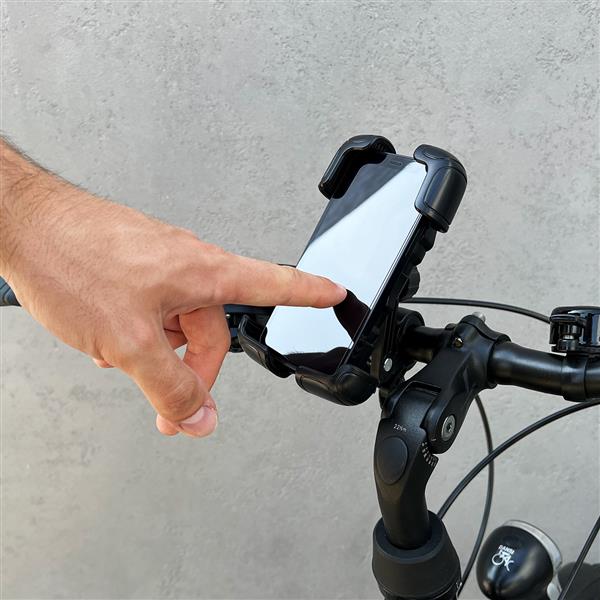 Wozinsky mocny uchwyt na telefon na kierownicę roweru, motocykla, hulajnogi czarny (WBHBK6)-2390597