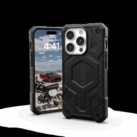 UAG Monarch Pro - obudowa ochronna do iPhone 15 Pro kompatybilna z MagSafe (carbon fiber)-3141048