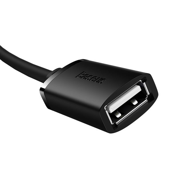 Przedłużacz kabel USB 2.0 0.5m Baseus AirJoy Series - czarny-3118555
