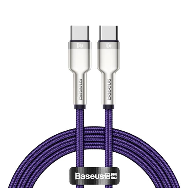 Baseus kabel Cafule Metal PD USB-C - USB-C 1,0 m fioletowy 100W-2066415