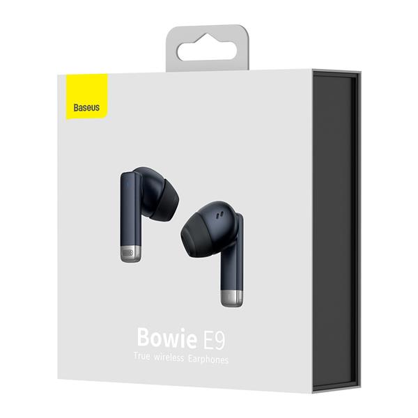 Baseus dokanałowe bezprzewodowe słuchawki TWS Bluetooth 5.3 czarne (Bowie E9)-2382292