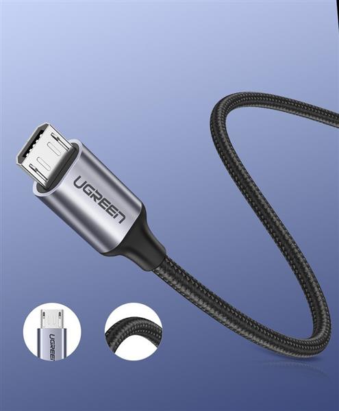 Ugreen kabel przewód USB - micro USB 0,5m szary (60145)-2150865