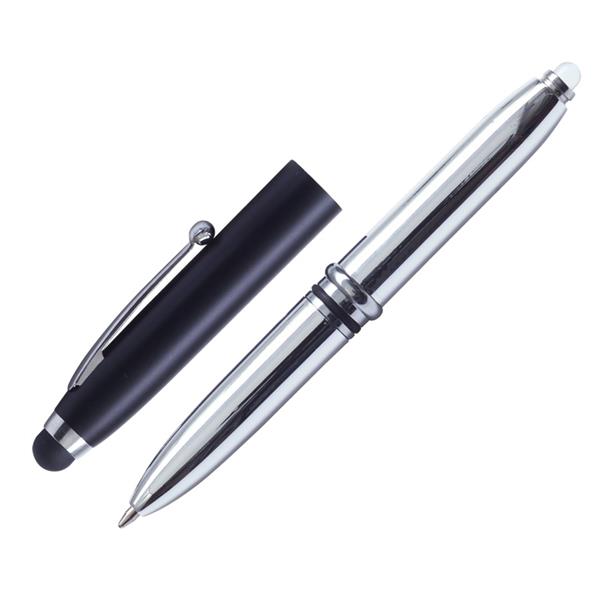 Długopis – latarka LED Pen Light, czarny/srebrny-546920