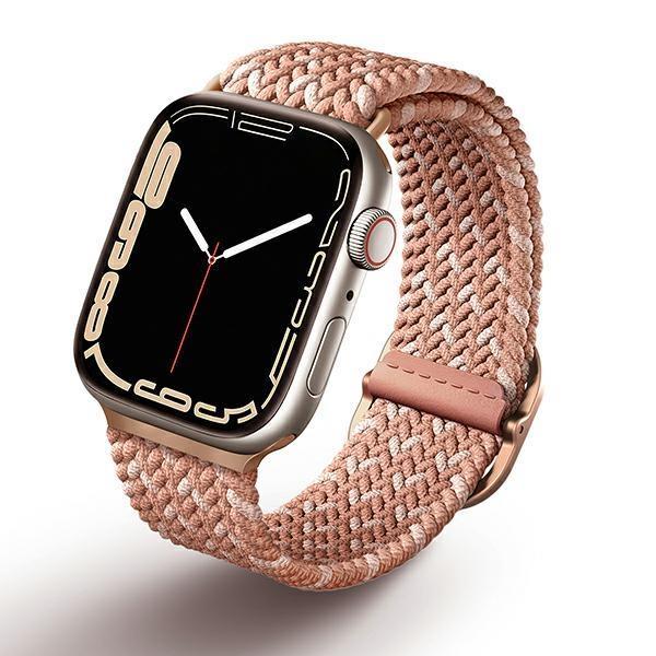 Etui Uniq pasek Aspen na Apple Watch 40/38/41mm Series 1/2/3/4/5/6/7/8/SE/SE2 Braided DE różowy/citrus pink-2285817