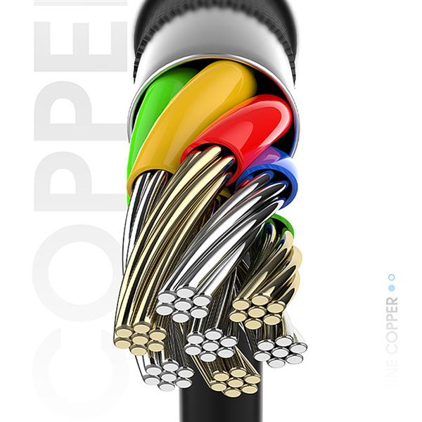 Dudao kabel przewód USB - USB Typ C Super Fast Charge 1 m czarny (L5G-Black)-2220445