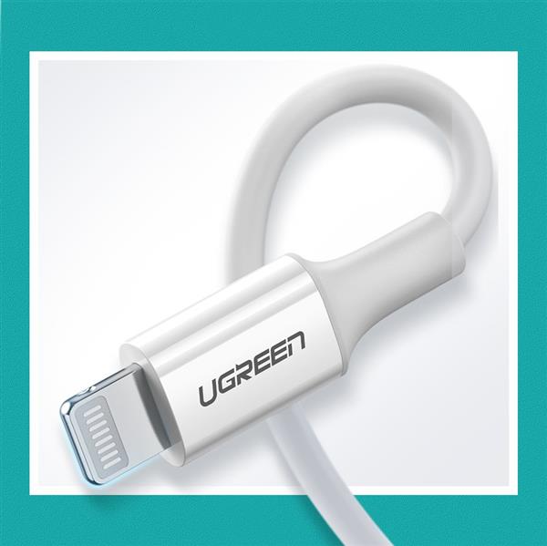 Ugreen kabel przewód MFi USB Typ C - Lightning 20W 3A 1 m biały (US171)-2150772