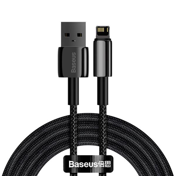 Baseus Tungsten kabel USB - Lightning 2,4 A 2 m czarny (CALWJ-A01)-2187184