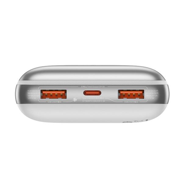 Powerbank Baseus Bipow Pro 20000mAh 22.5W biały z kablem USB Typu A - USB Typu C 3A 0.3m (PPBD040302)-2416458