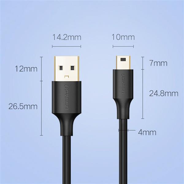 Ugreen kabel przewód USB - mini USB 480 Mbps 2 m czarny (US132 30472)-2602141