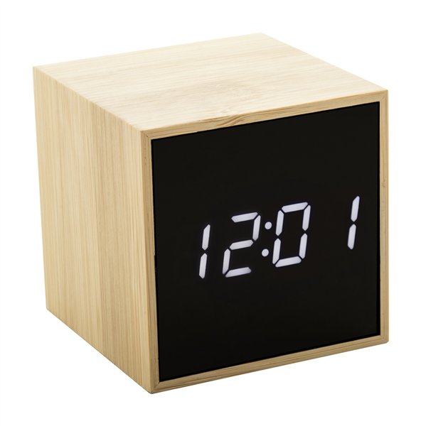 bambusowy zegar z alarmem Boolarm-2030882