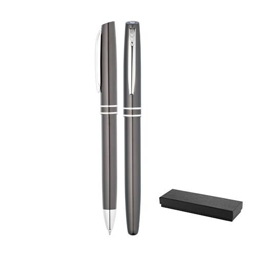HALEY. Zestaw pióro kulkowe i długopis, aluminium-2591514