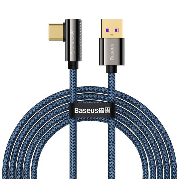 Baseus Legendary kątowy kabel przewód dla graczy USB - USB Typ C 66W 2m niebieski (CACS000503)-2216583