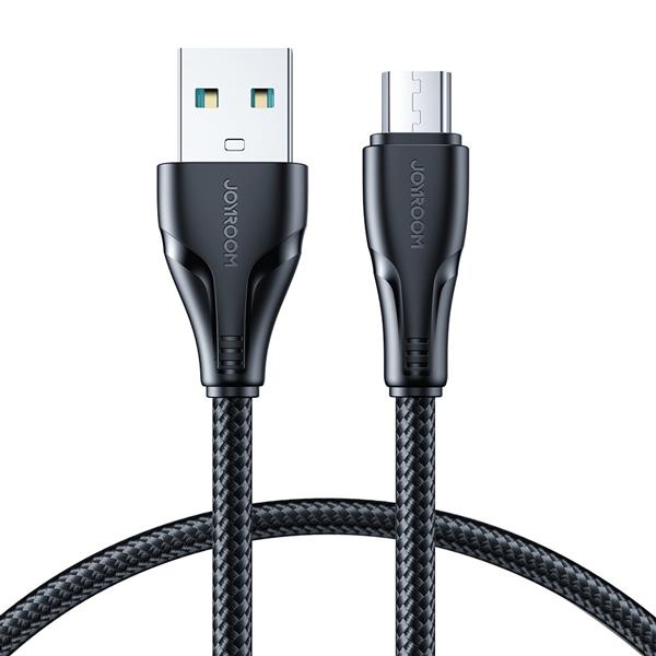 Joyroom kabel USB - micro USB 2.4A Surpass Series do szybkiego ładowania i transferu danych 1,2 m czarny (S-UM018A11)-2967730