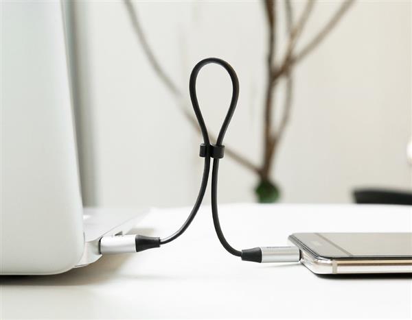 Baseus Nimble płaski kabel przewód USB / USB-C z uchwytem 2A 0,23M czarny (CATMBJ-01)-2142580