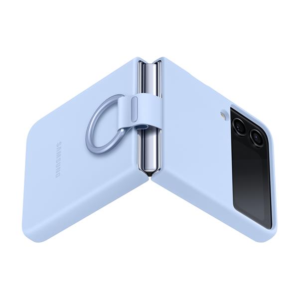 Samsung Ring Silicone Cover etui pokrowiec do Samsung Galaxy Z Flip4 obudowa z zawieszką niebieski (EF-PF721TLEGWW)-2419095