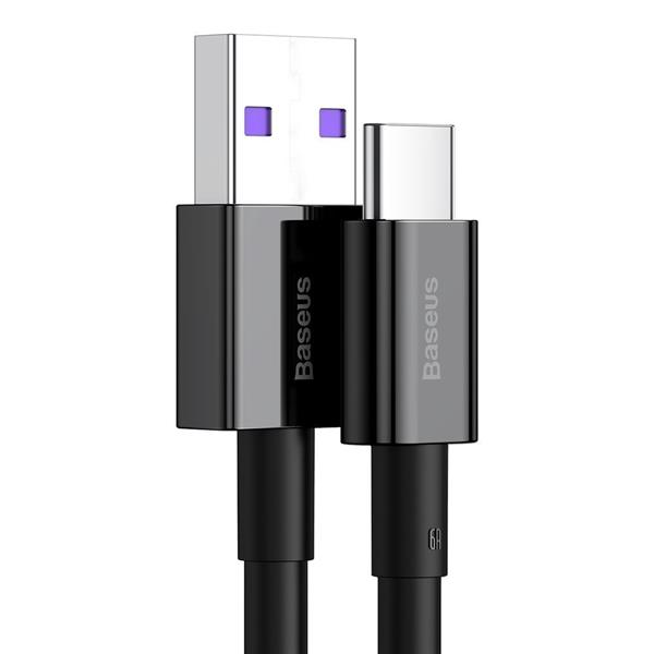Baseus Superior kabel USB - USB Typ C 66 W (11 V / 6 A) Huawei SuperCharge SCP 1 m czarny (CATYS-01)-2194020