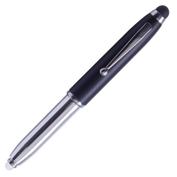 Długopis – latarka LED Pen Light, czarny/srebrny-546922