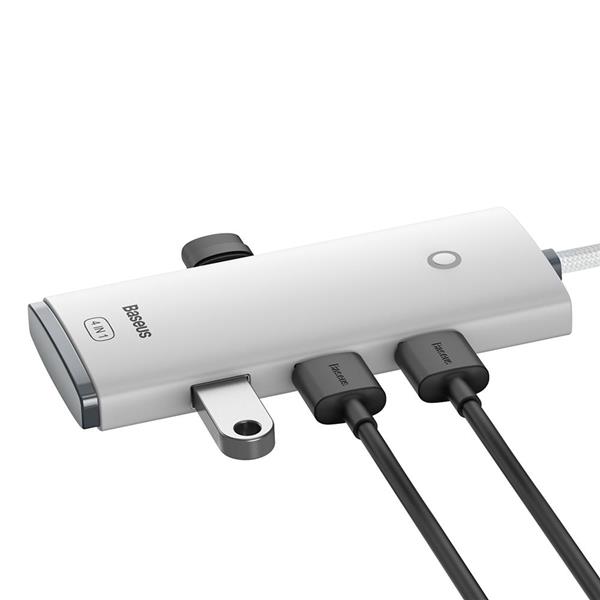Baseus adapter HUB Lite USB-C do 4x USB 3.0 2,0m biały-3006942