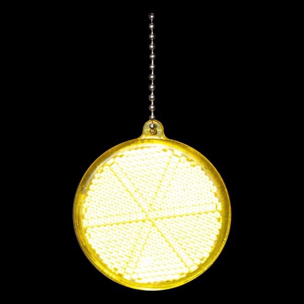 Światełko odblaskowe Circle Reflect, żółty-548293