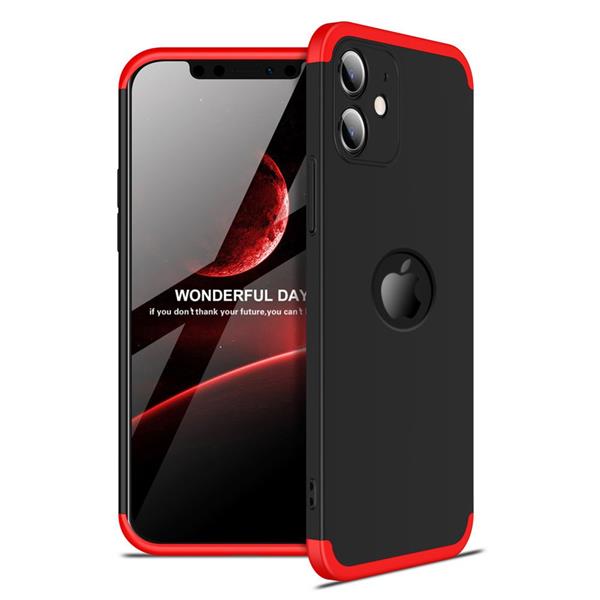 GKK 360 Protection Case etui na całą obudowę przód + tył iPhone 12 mini czarno-czerwony-2167951