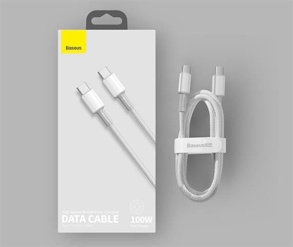Baseus kabel USB Typ C - USB Typ C szybkie ładowanie Power Delivery Quick Charge 100 W 5 A 2 m biały (CATGD-A02)-2171195