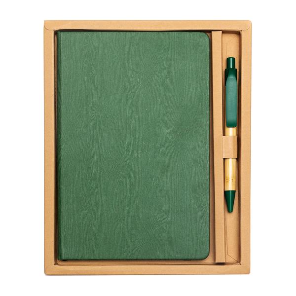 Zestaw upominkowy notes z długopisem Forest, zielony-2550270