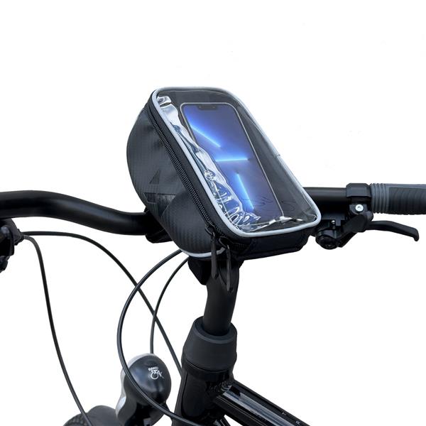 Wozinsky torba rowerowa na kierownicę etui na rower na telefon do 6,5 cala 0,9l czarny (WBB4BK)-2378557