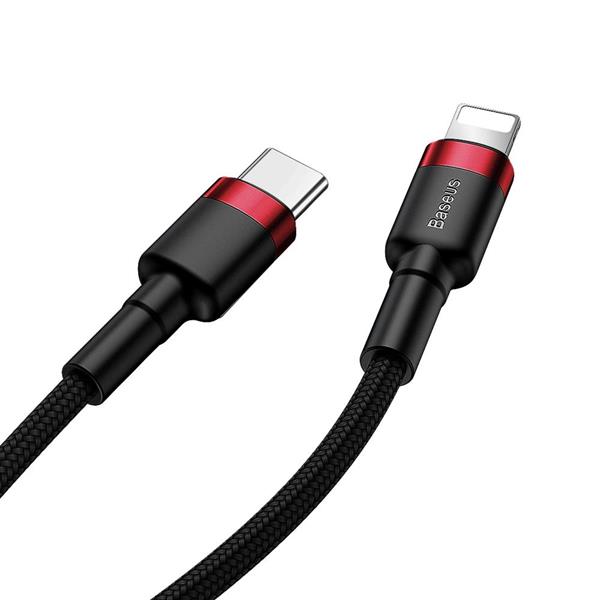 Baseus kabel Cafule PD USB-C - Lightning 1,0 m czerwono-czarny 18W-2081280