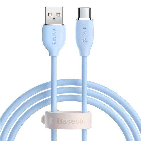 Baseus kabel Jelly Liquid USB - USB-C 1,2 m niebieski 100W-3031795