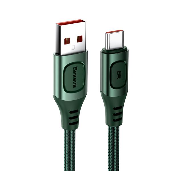 Baseus kabel Flash USB - USB-C 1,0 m 5A zielony-2090730