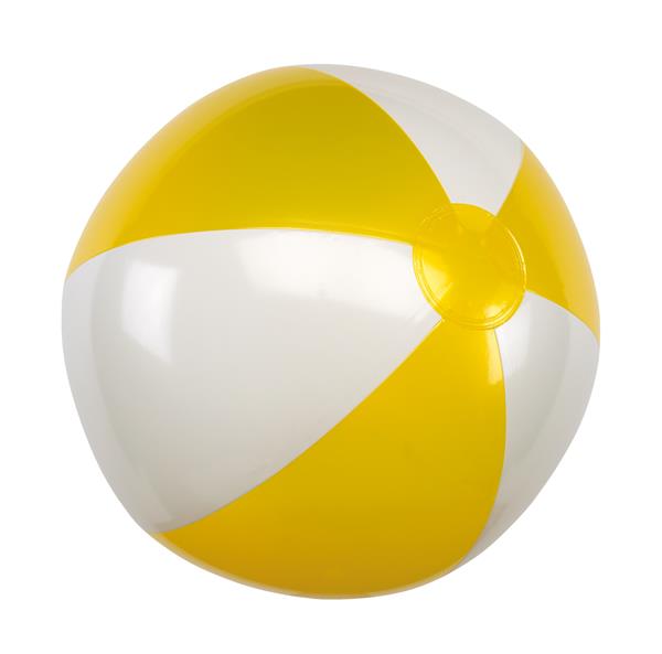 Nadmuchiwana piłka plażowa ATLANTIC SHINY, biały, żółty-2305348