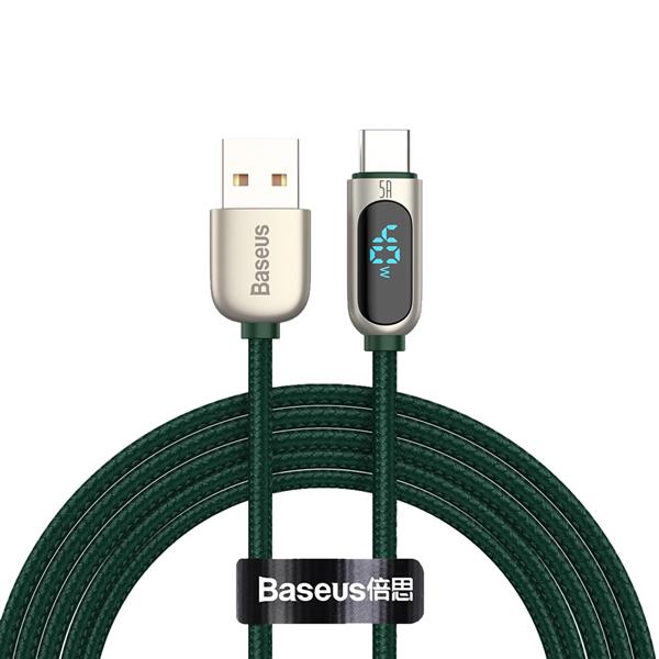 Baseus kabel Display USB - USB-C 2,0 m 5A zielony-2099714