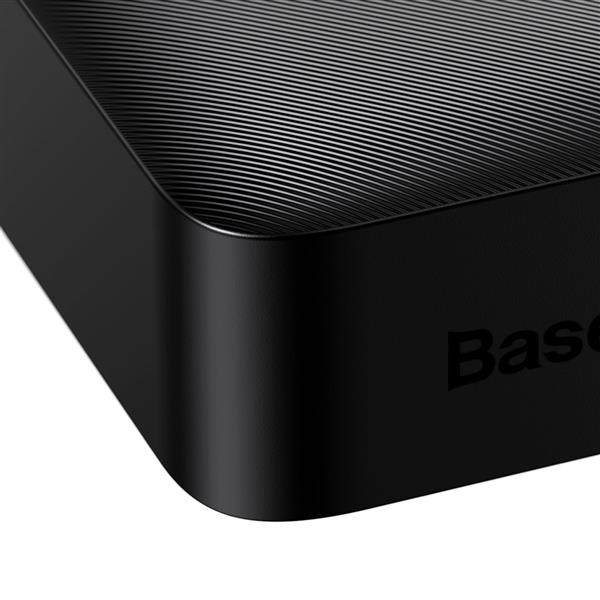 Baseus Bipow powerbank z szybkim ładowaniem 20000mAh 20W czarny (Overseas Edition) + kabel USB-A - Micro USB 0.25m czarny (PPBD050501)-2429299
