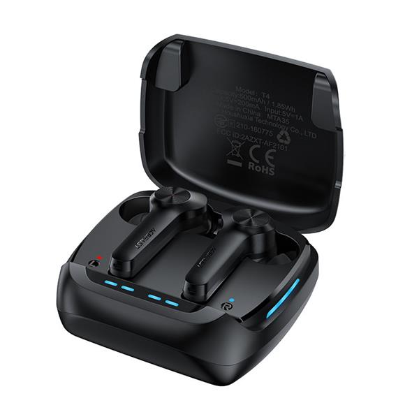 Acefast gamingowe dokanałowe słuchawki bezprzewodowe TWS Bluetooth 5.0 opóźnienie 65ms wodoodporne IPX5 czarny (T4 black)-2380821