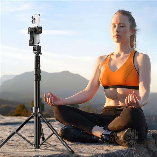 Selfie stick Ugreen LP680 ze stojakiem i pilotem Bluetooth 1.8m - czarny-3129172