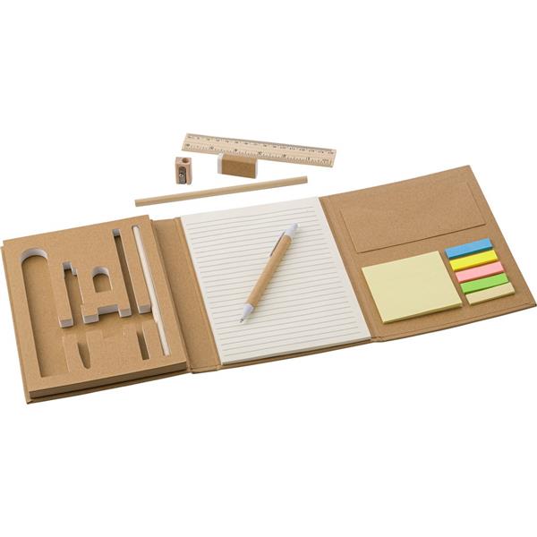 Teczka konferencyjna, notatnik, linijka, długopis, ołówki, temperówka, gumka do mazania, karteczki samoprzylepne-1953402
