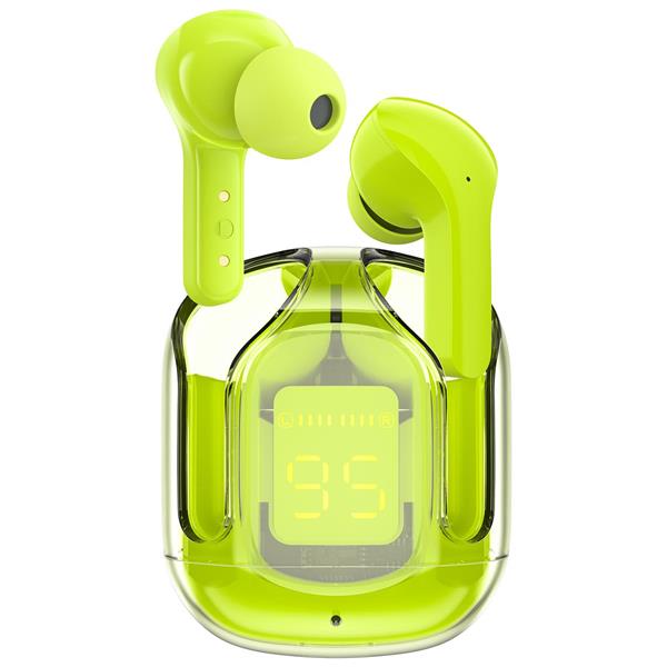 Acefast dokanałowe słuchawki bezprzewodowe TWS Bluetooth zielony (T6 youth green)-2405814