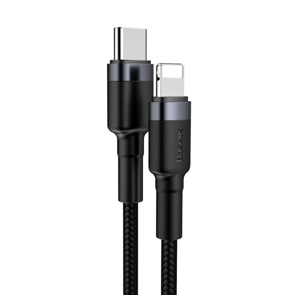 Baseus kabel Cafule PD USB-C - Lightning 1,0 m szaro-czarny 18W-2105810