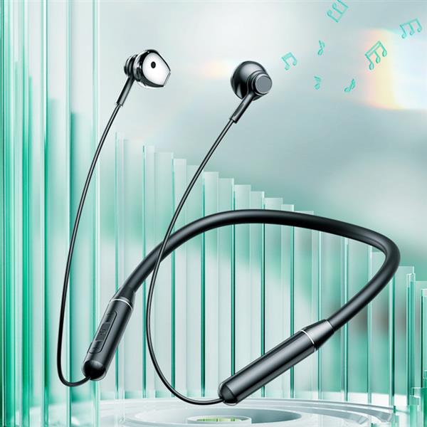 Joyroom bezprzewodowe słuchawki sportowe bluetooth neckband czarny (JR-D6)-2260043