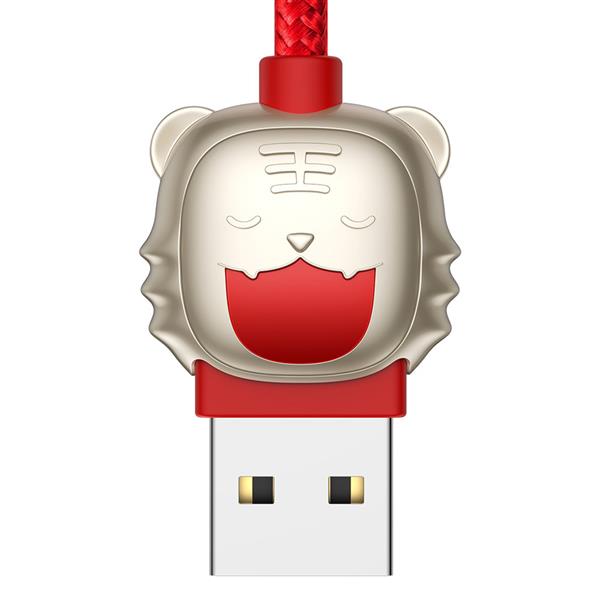 Baseus Year of the Tiger 3w1 kabel USB - Lightning / USB Typ C / micro USB 3,5 A 1,2m czerwony (CASX010009)-2241819