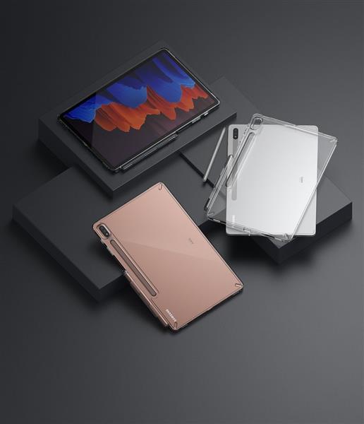 Ringke Fusion etui pokrowiec z żelową ramką Samsung Galaxy Tab S7+ (S7 Plus) przezroczysty (F476R52)-2171004