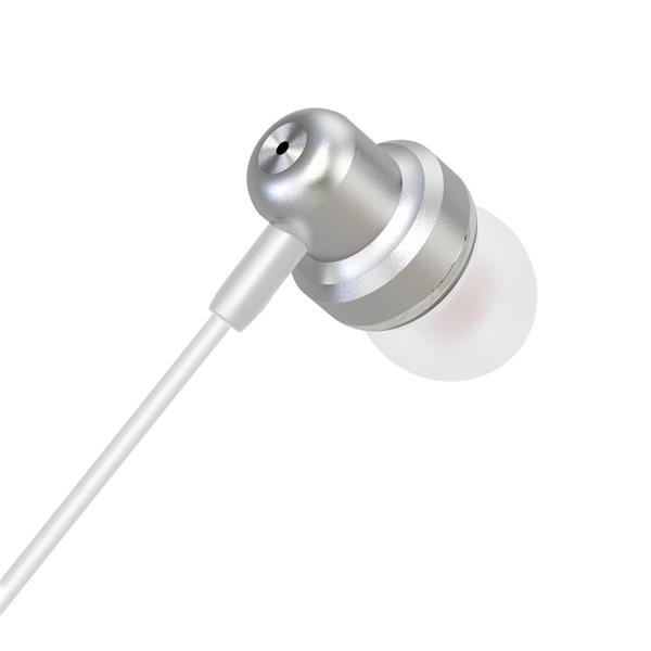 XO Słuchawki przewodowe EP38 jack 3,5mm dokanałowe srebrne-2067819